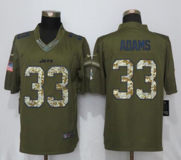 2017 NFL Nike New York Jets #33 Adams Green Salute To Service Limited Jersey->->NFL Jersey